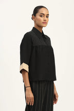 Pleated Linen Top