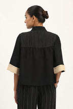 Pleated Linen Top