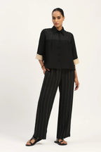Pleated Linen Top