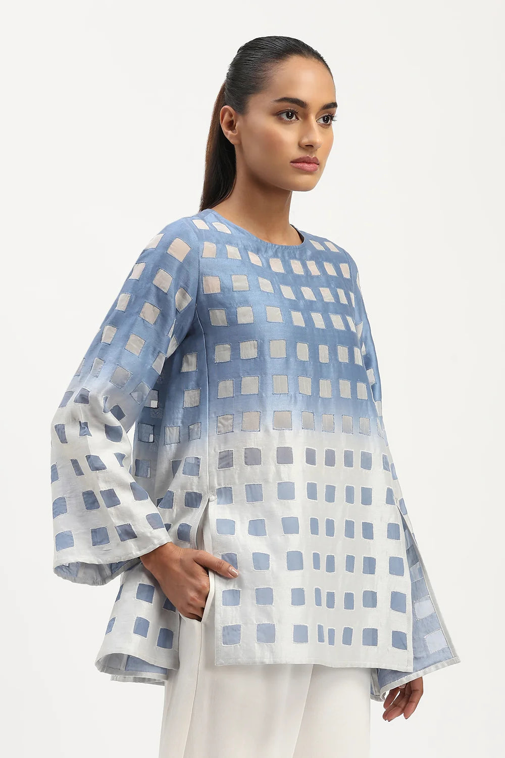 Ombre Cutwork Top
