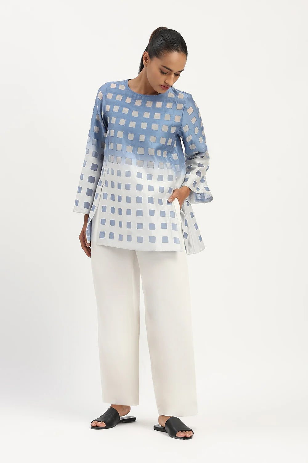 Ombre Cutwork Top
