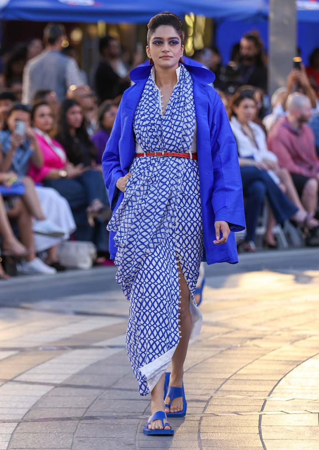 Block printed dress