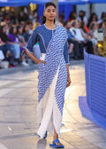 Chambray and printed Saree dress