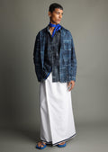 Gadh print and stab stitch shirt jacket
