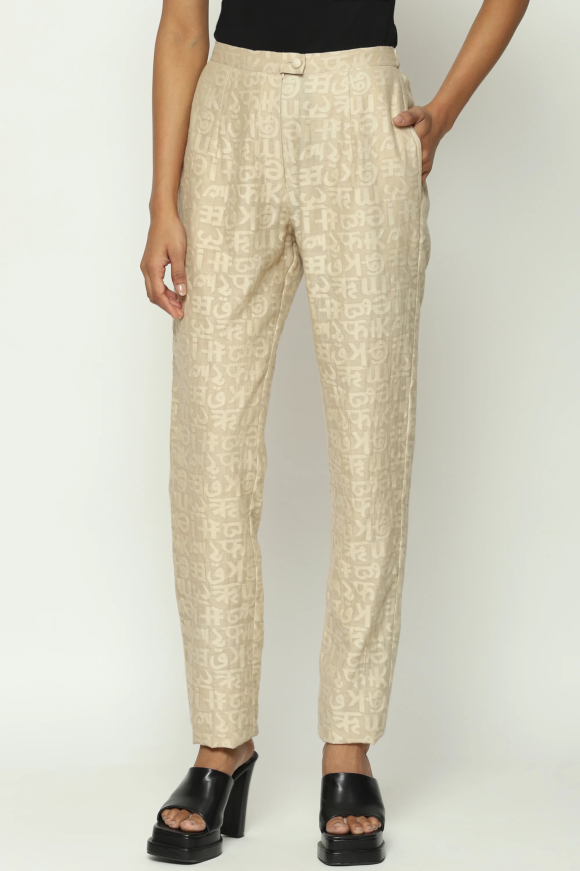 Calligraphy Cutwork Trouser