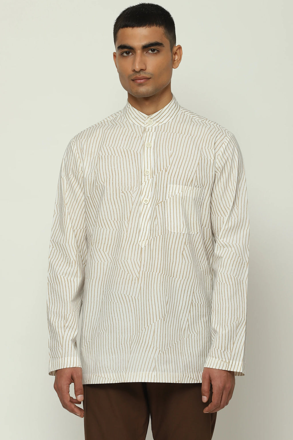 Broken Pinstripes Kurta