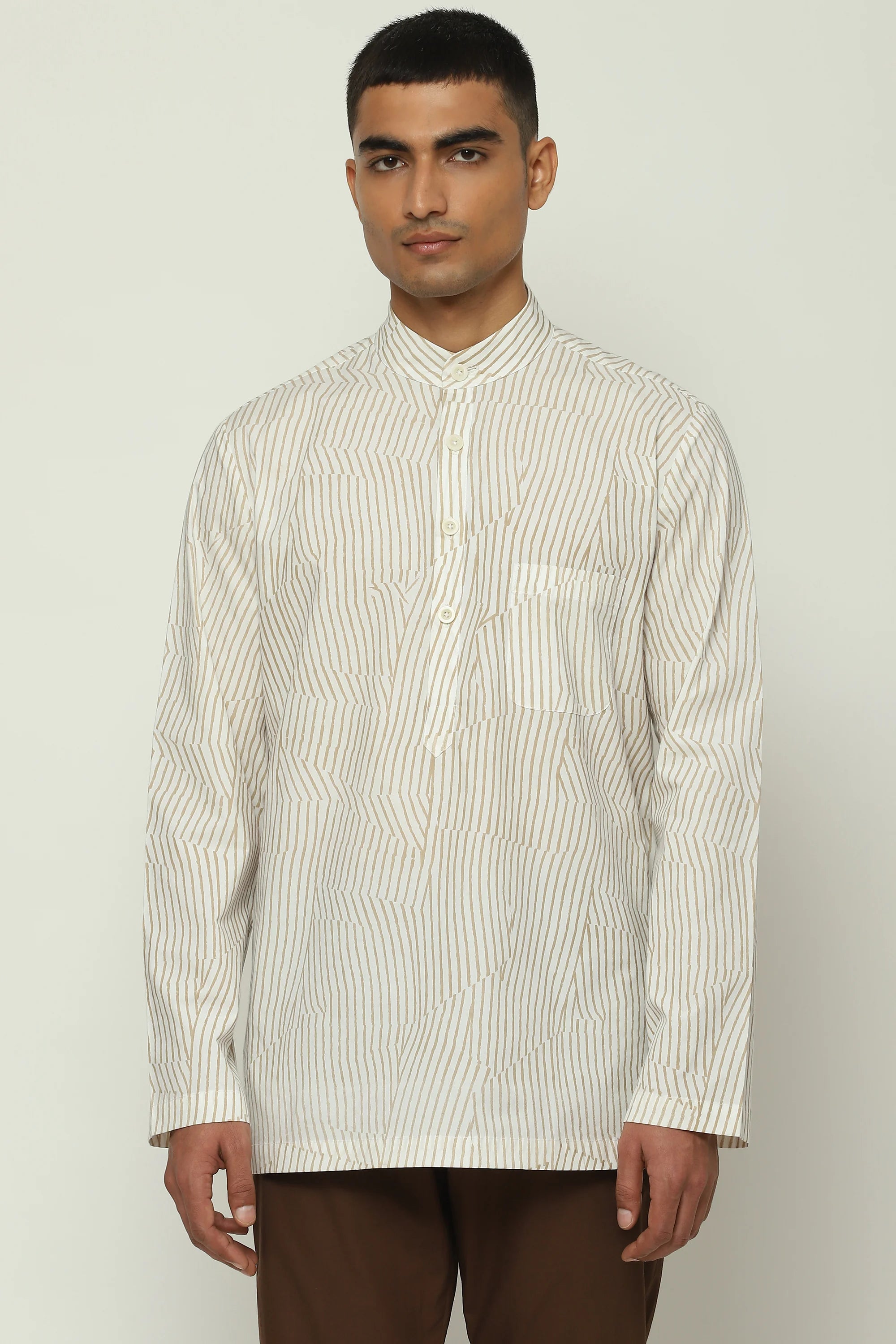Broken Pinstripes Kurta