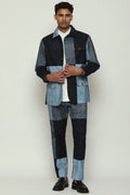 Denim Printed Patchwork Jacket