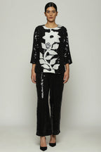 Print & Sequins  Floral Tunic