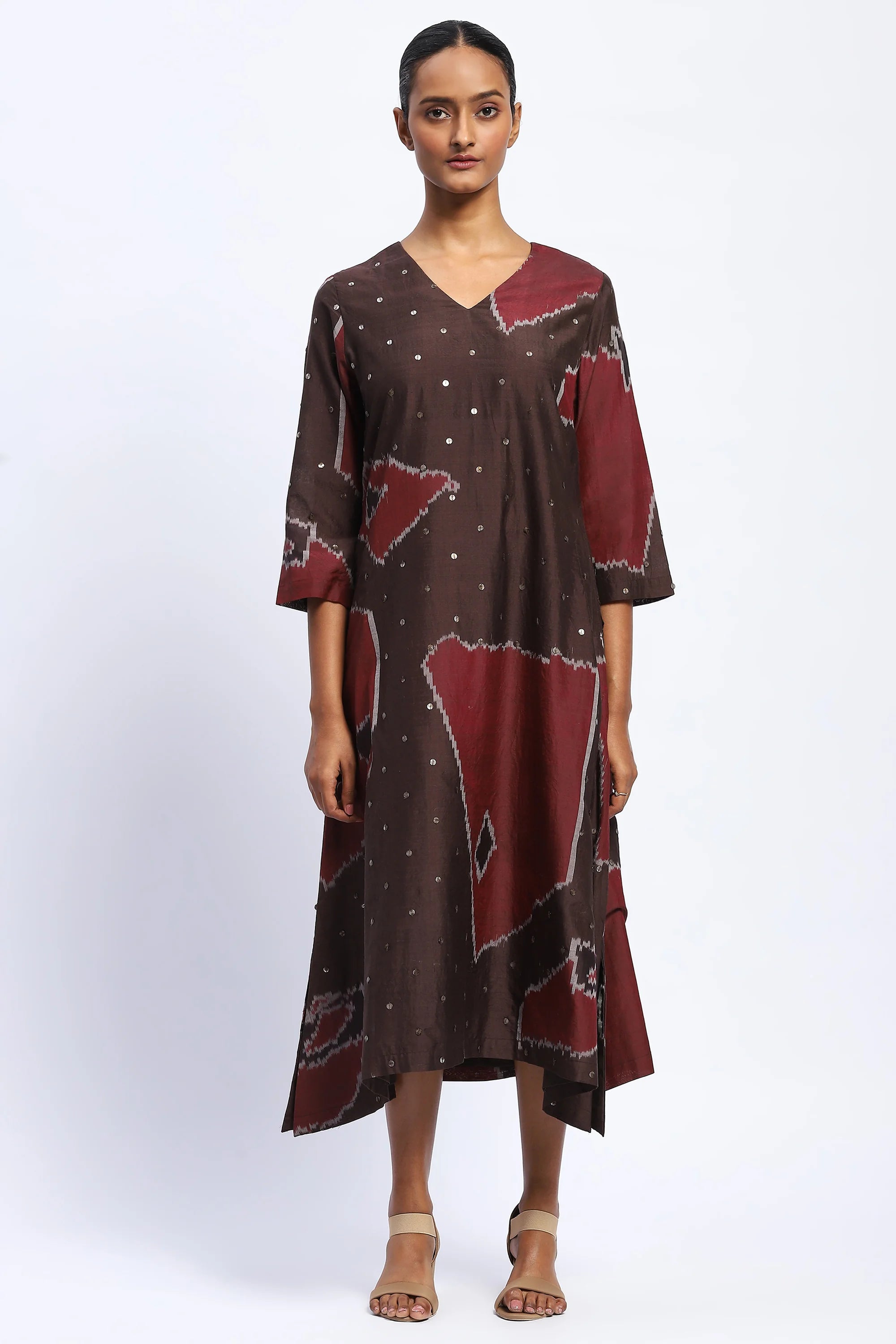 Bark Cloth Ikat Dress