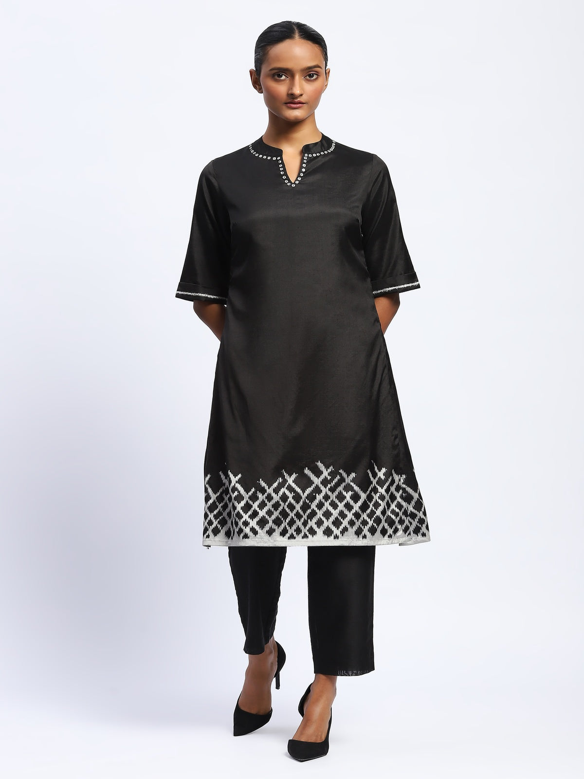 Lattice Ikat Kurta
