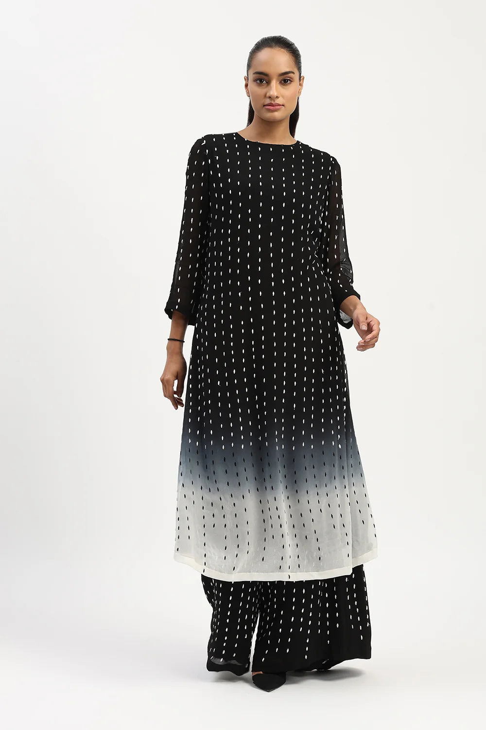 Ombre Stab Stitch Kurta