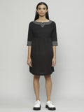 Mother Of Pearl Embroidered Cambric Tunic Black