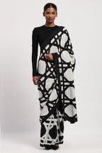 Basket Print Sari