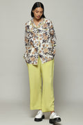 Kenzo Print Silk X Cotton Shirt Ivory-Parchment