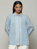 Mother Of Pearl Embroidered Cambric Shirt Carolina