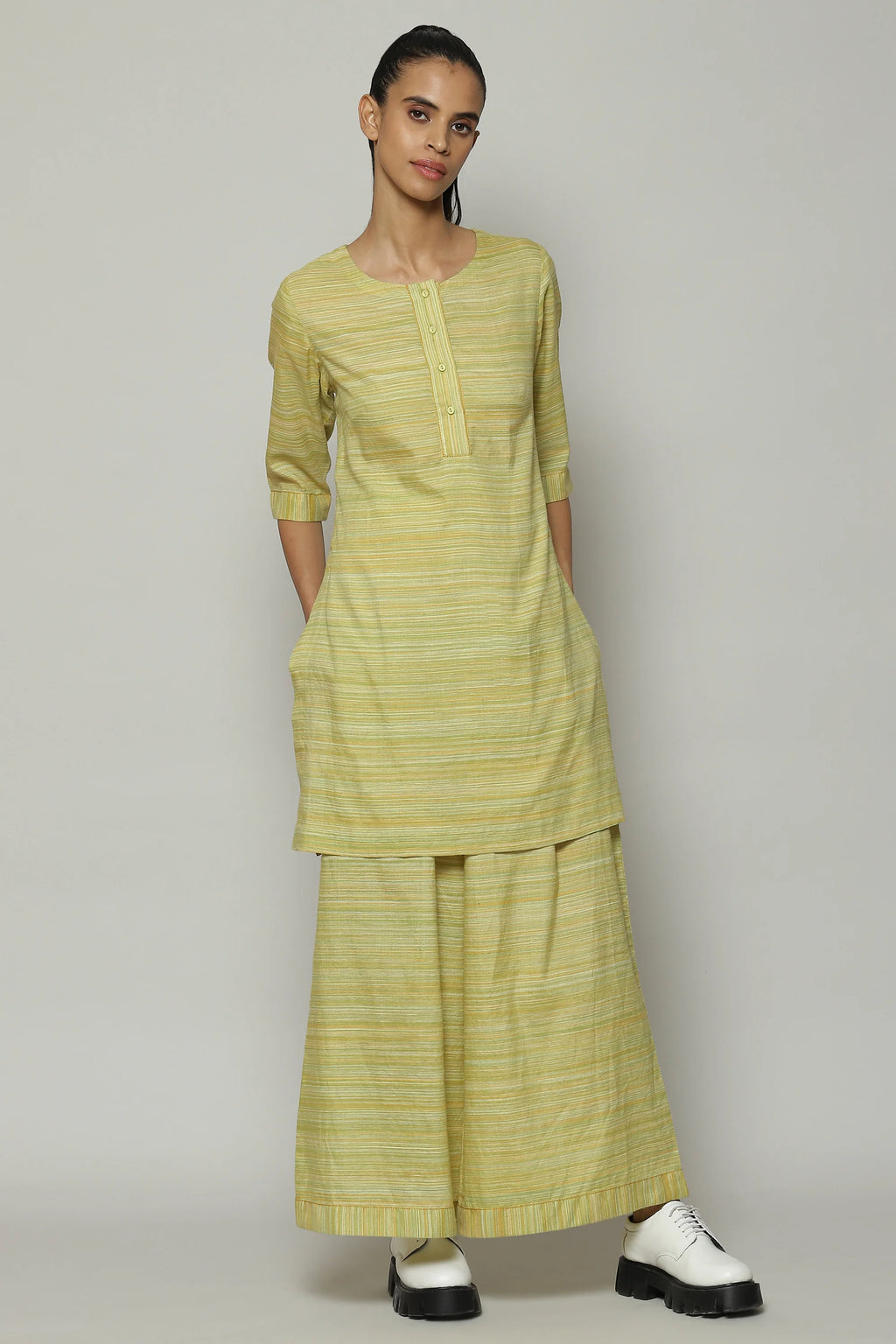 Space Dyed Handspun Handwoven Tencel Cotton Tunic
