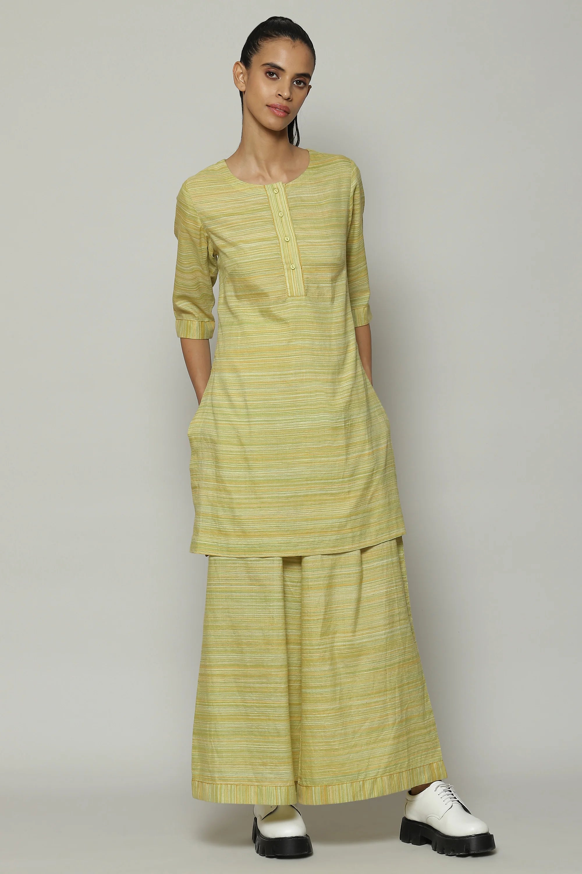 Space Dyed Handspun Handwoven Tencel Cotton Tunic