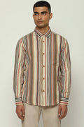 Woven Neutral Stripes Shirt
