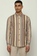 Woven Neutral Stripes Shirt