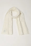 Tonal Crewel Embroidered Alphabets Scarf