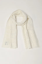 Tonal Crewel Embroidered Alphabets Scarf
