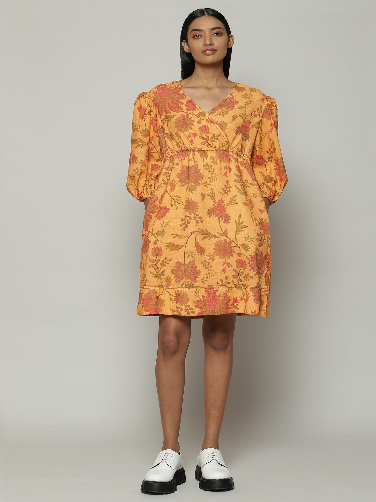 Chintz Print Handspun Handwoven Cotton Dress