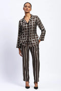 Sequin Windowpane Jacket