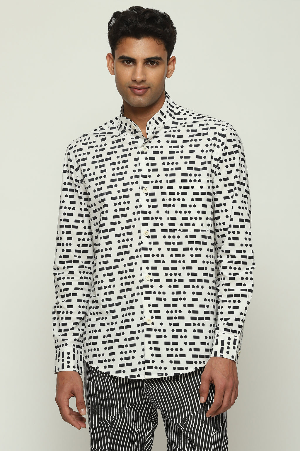 Printed Morse Code Shirt