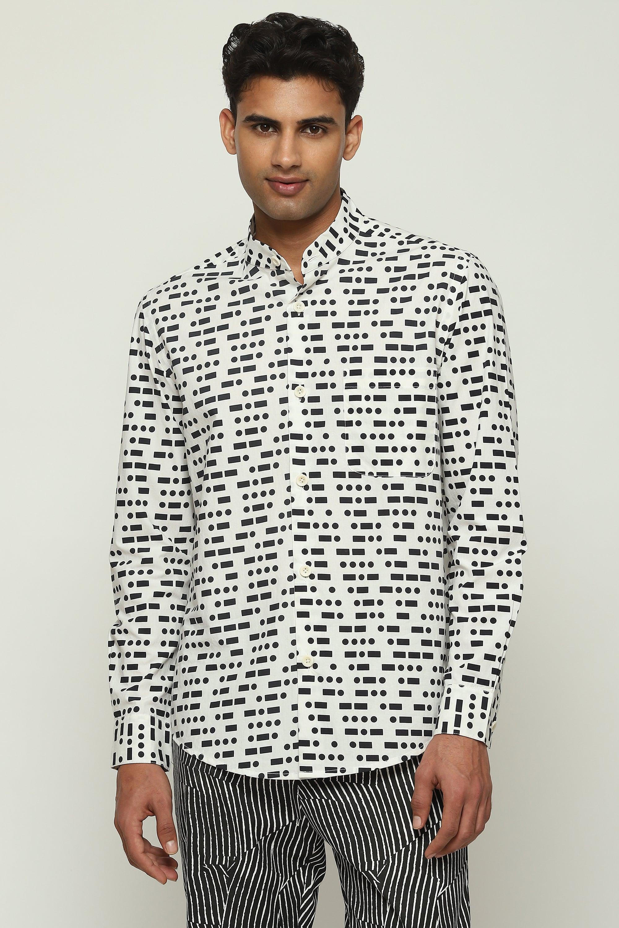 Printed Morse Code Shirt