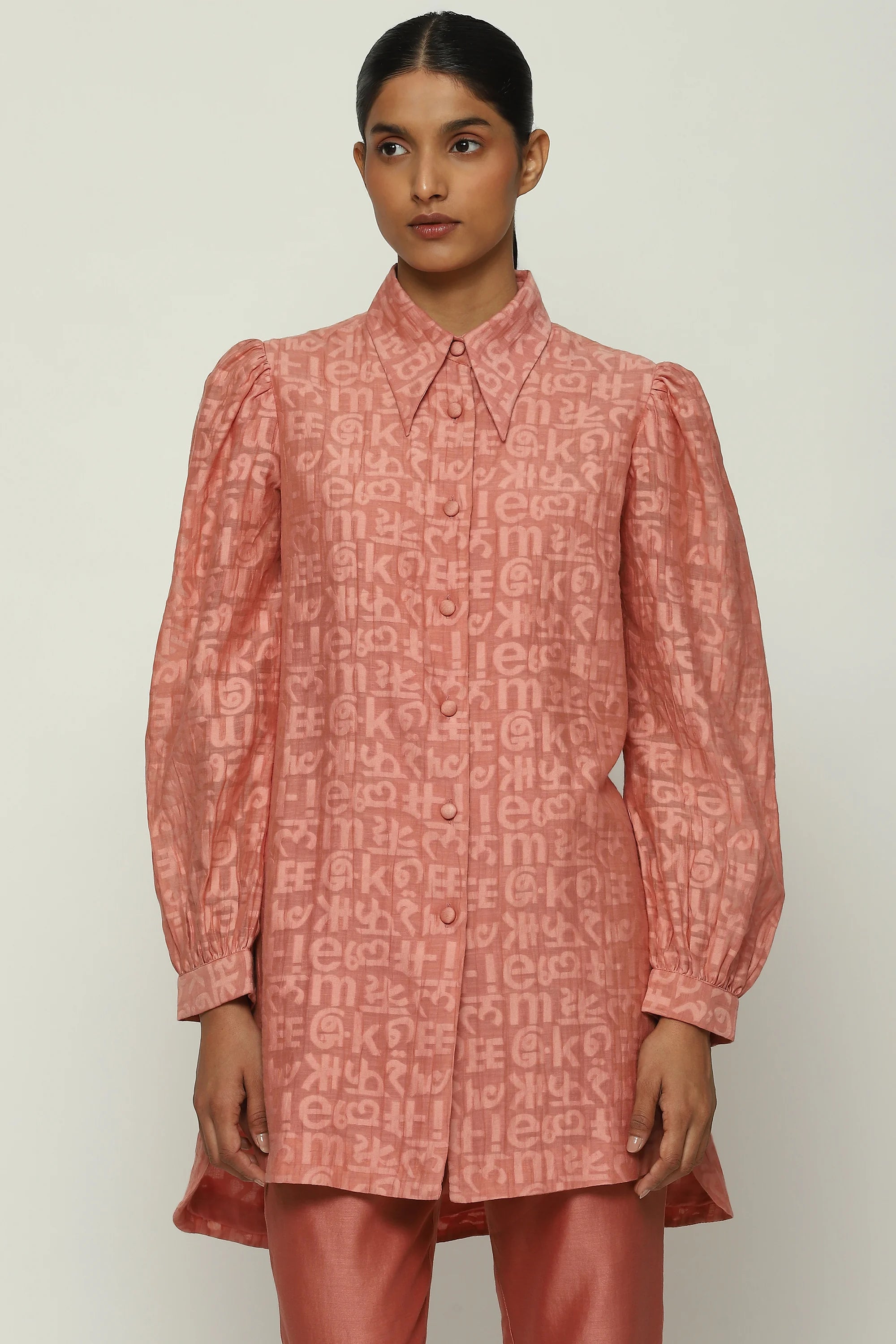 Calligraphy Cutwork Shirt