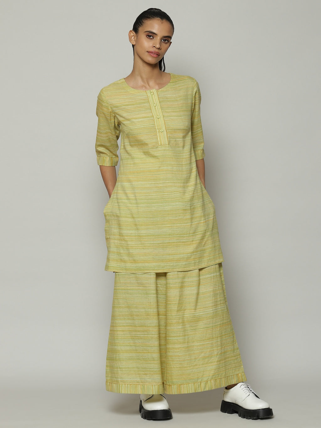 Space Dyed Handspun Handwoven Tencel Cotton Tunic