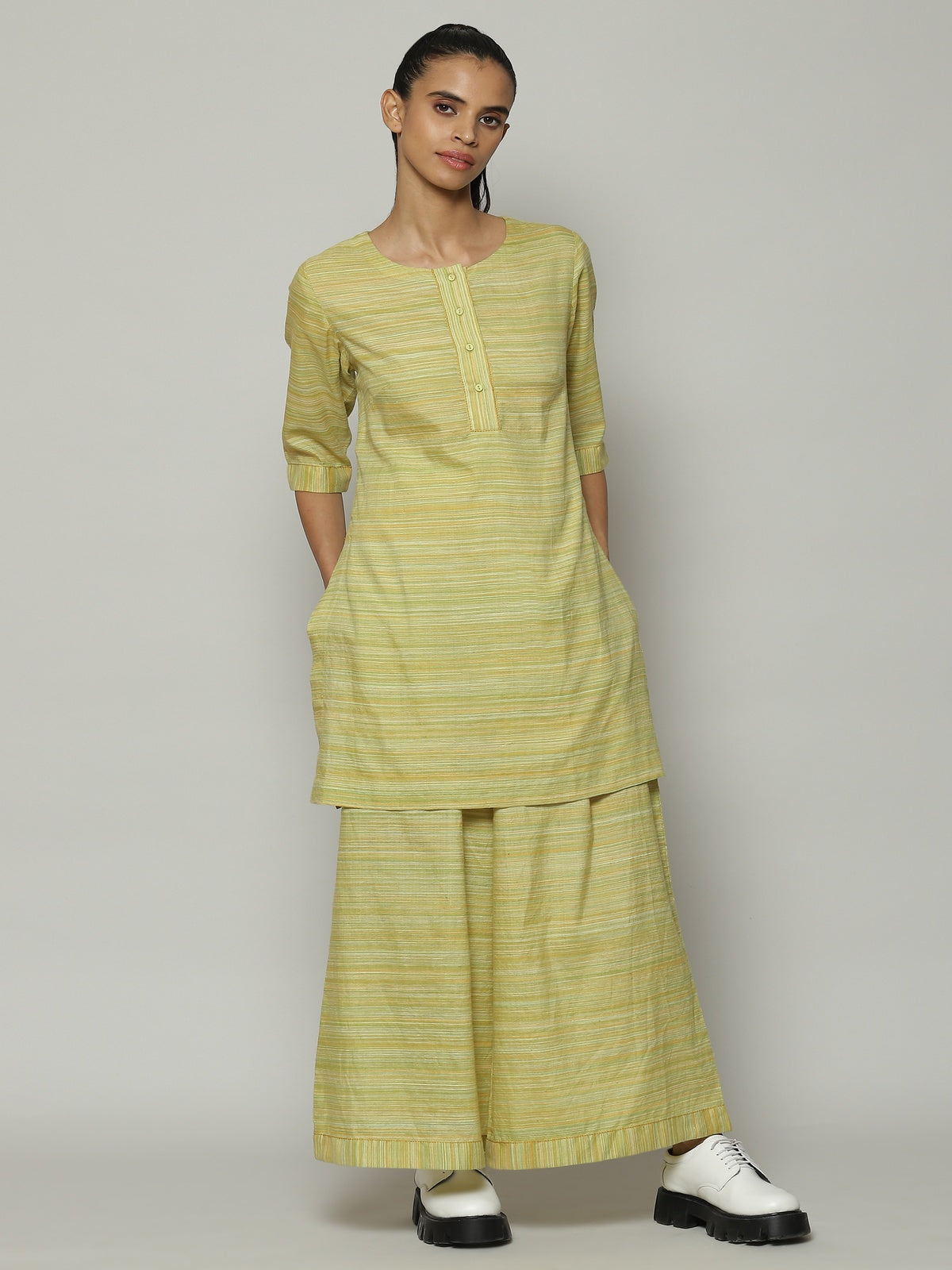 Space Dyed Handspun Handwoven Tencel Cotton Tunic
