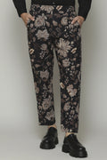 Chintz Print Cottonpoplin Trouser Black