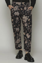 Chintz Print Cottonpoplin Trouser Black