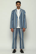 Woven Indigo Stripes Jacket