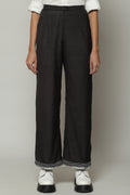 Double Sheer Luxe Voile Pant Black