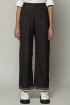 Double Sheer Luxe Voile Pant Black