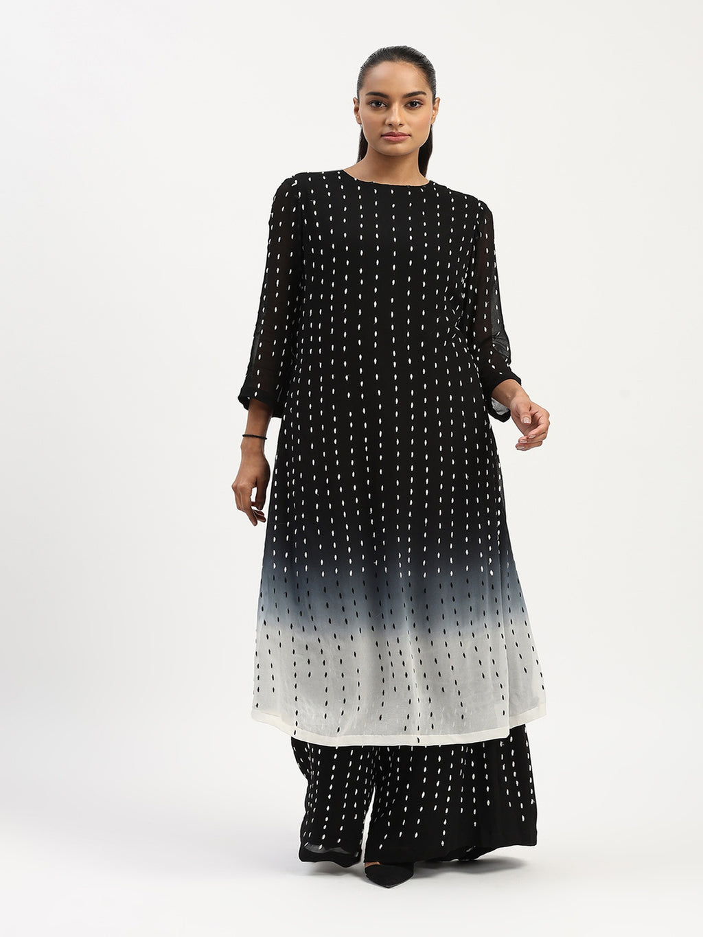 Ombre Stab Stitch Kurta