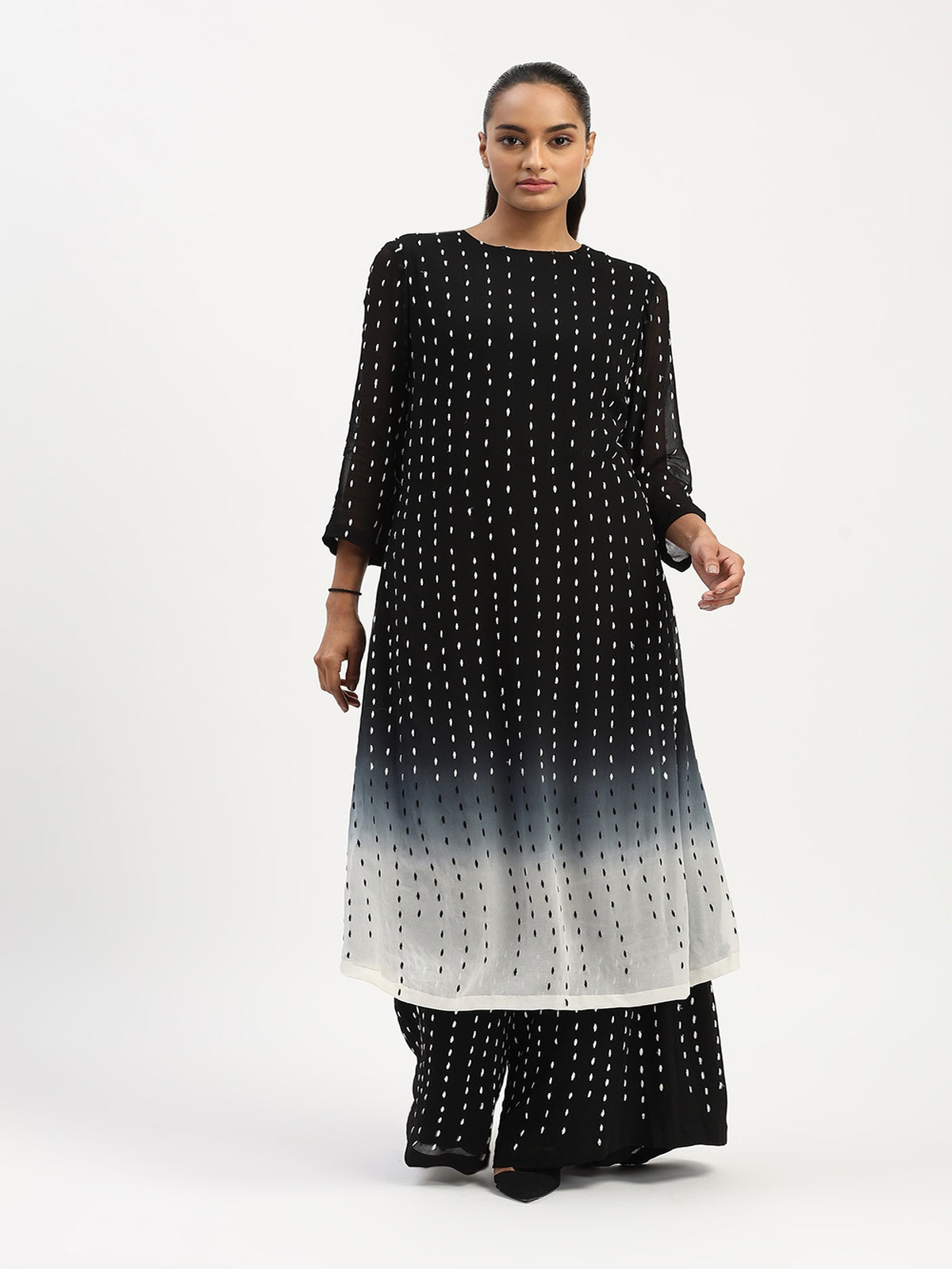 Ombre Stab Stitch Kurta