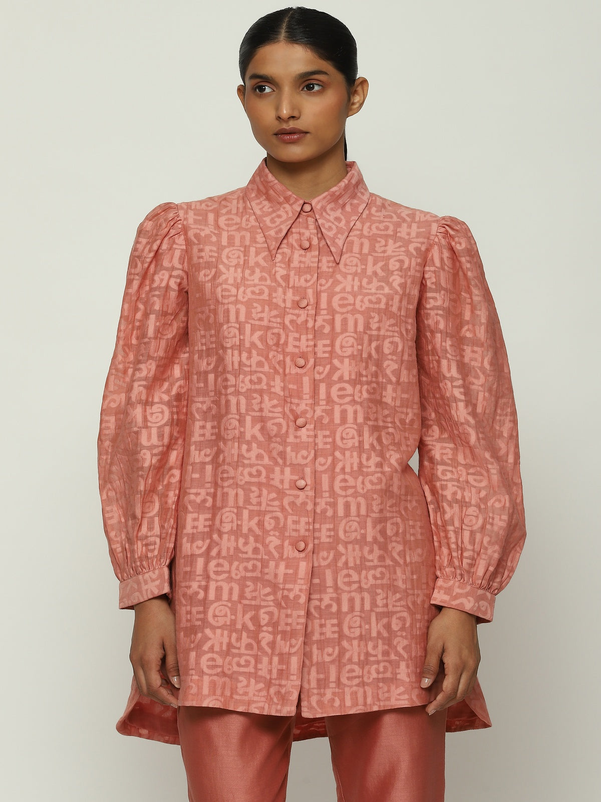 Calligraphy Cutwork Shirt