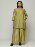 Tonal Lace Trim Kurta