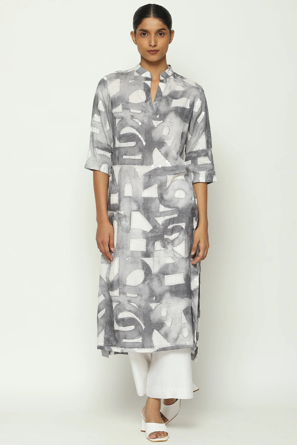 Watercolour Calligraphy Kurta