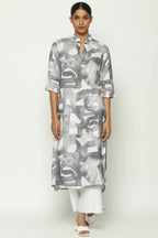 Watercolour Calligraphy Kurta