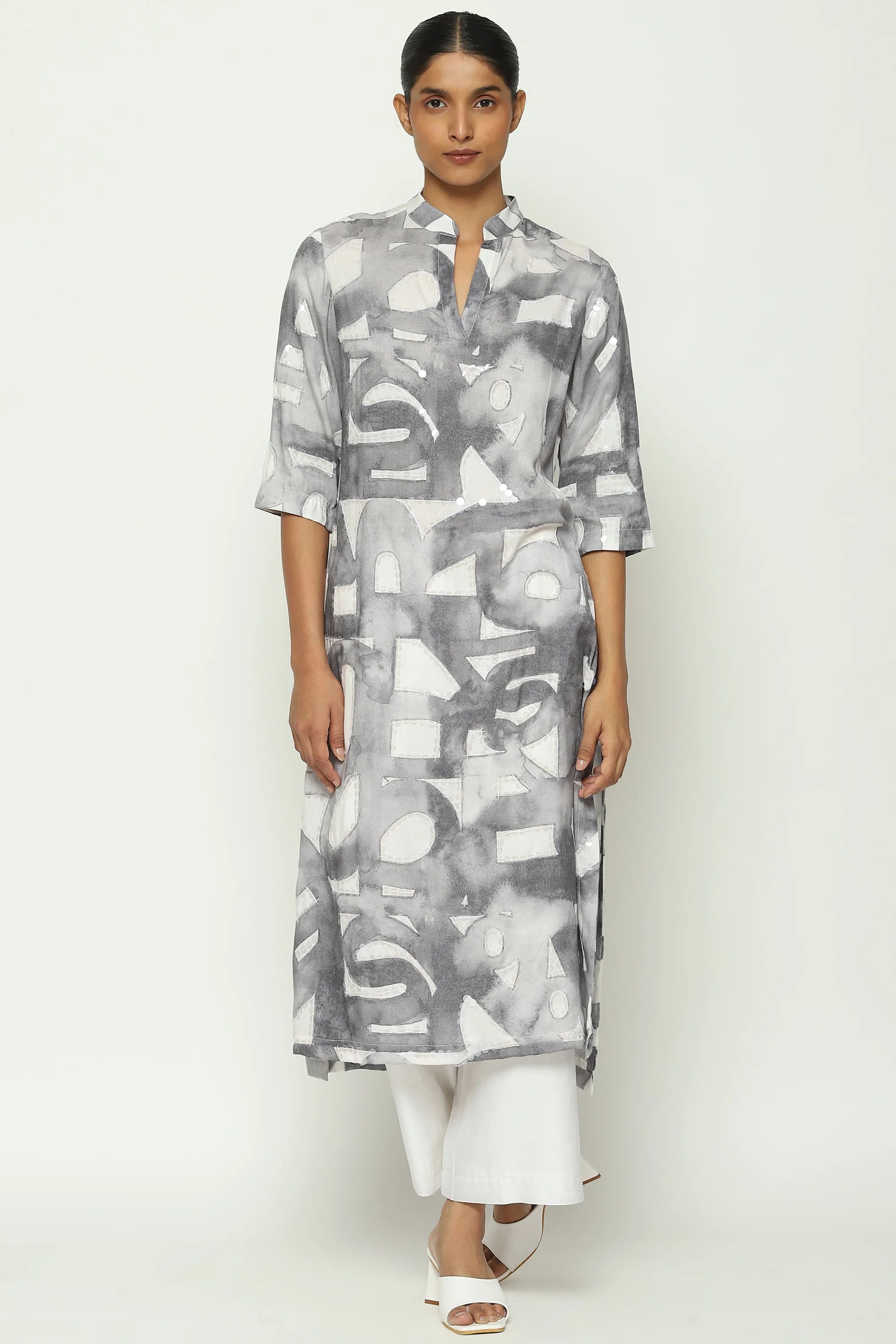 Watercolour Calligraphy Kurta