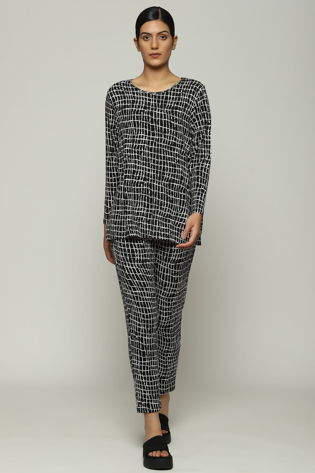 Lattice Print Top