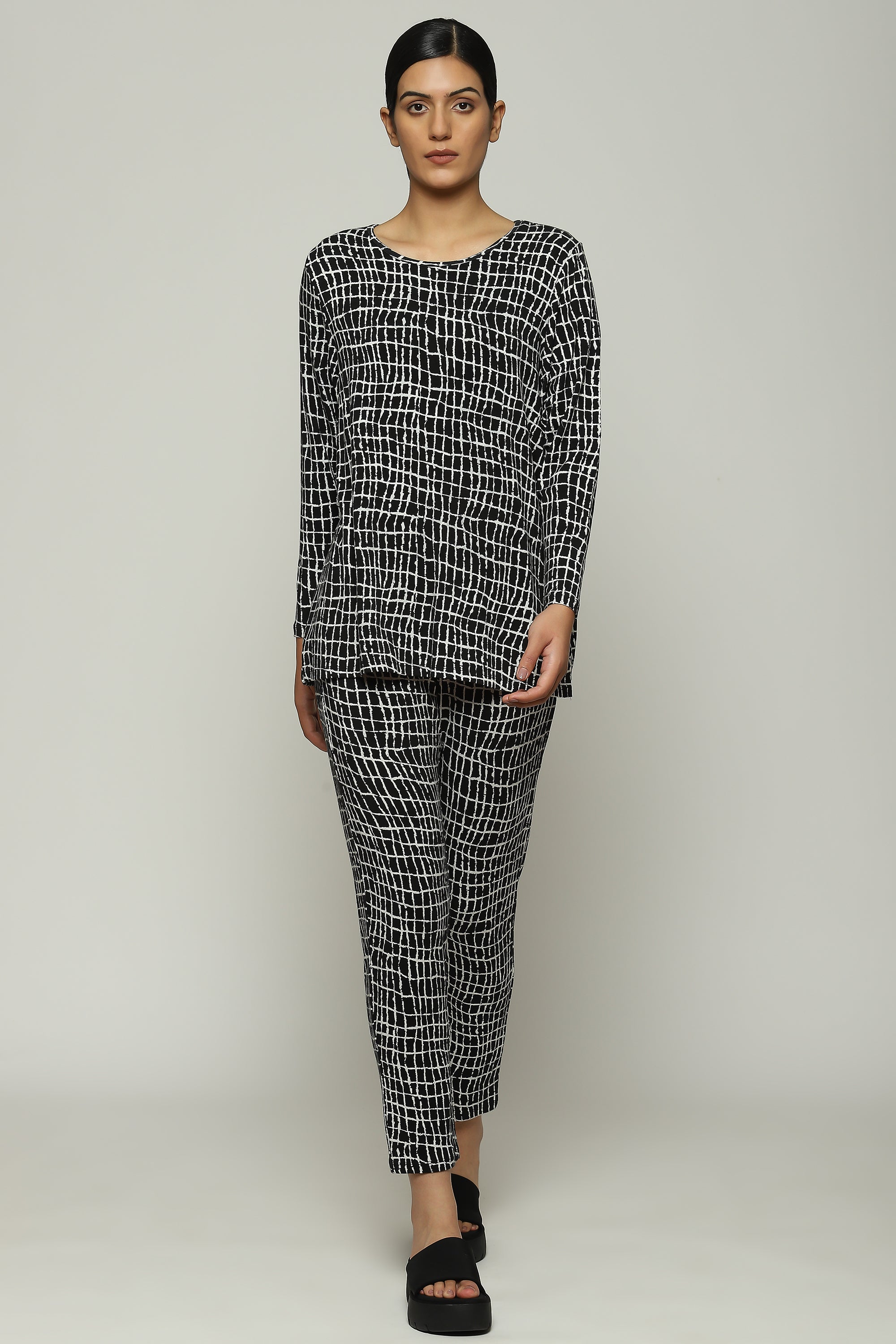 Lattice Print Top