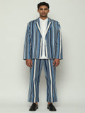 Woven Indigo Stripes Jacket