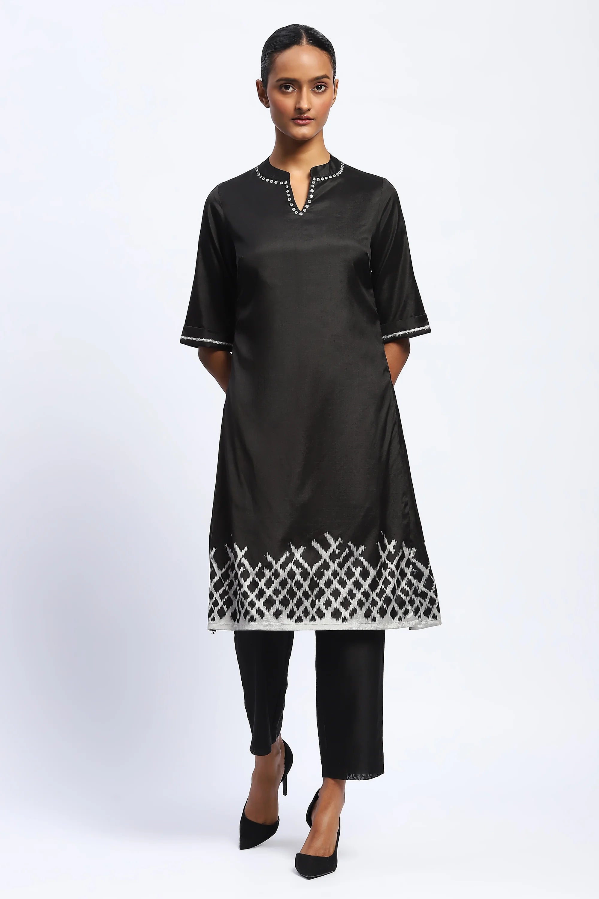 Lattice Ikat Kurta