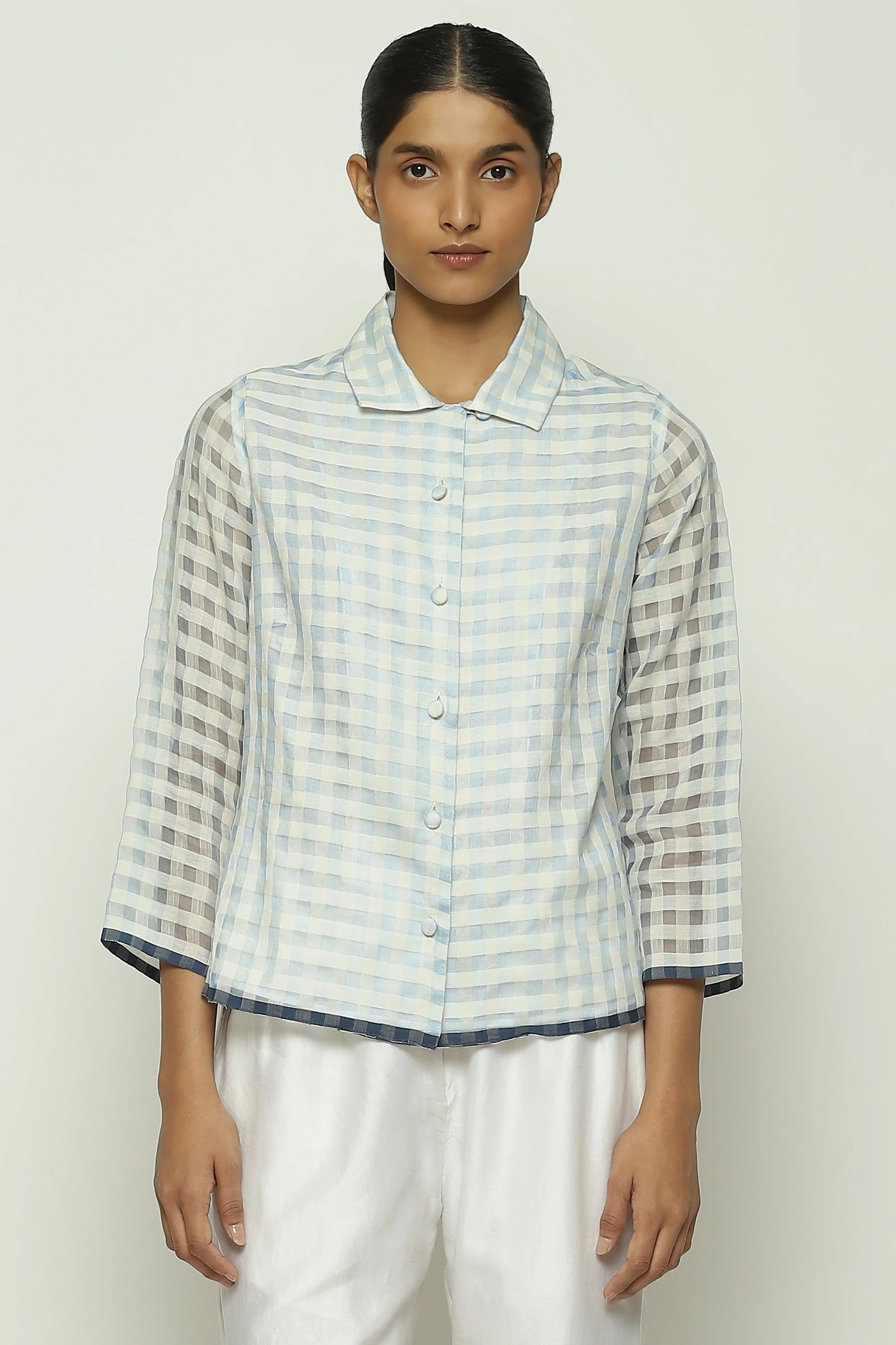 Maheshwar Gingham Checks Shirt